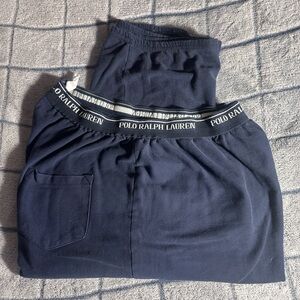 Polo by Ralph Lauren Navy Knit Lounge Pants with Branded Waistband
